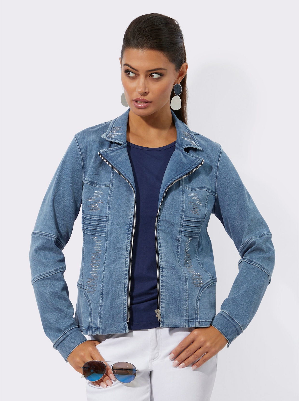 Jeansjacke - blue-bleached