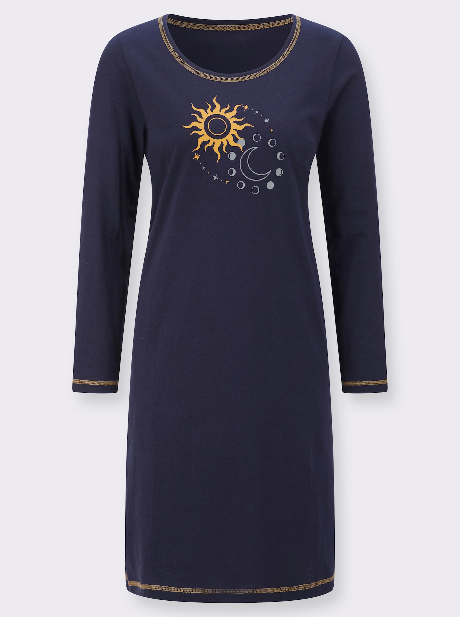 Nachthemd in Single-Jersey-Qualität - marine