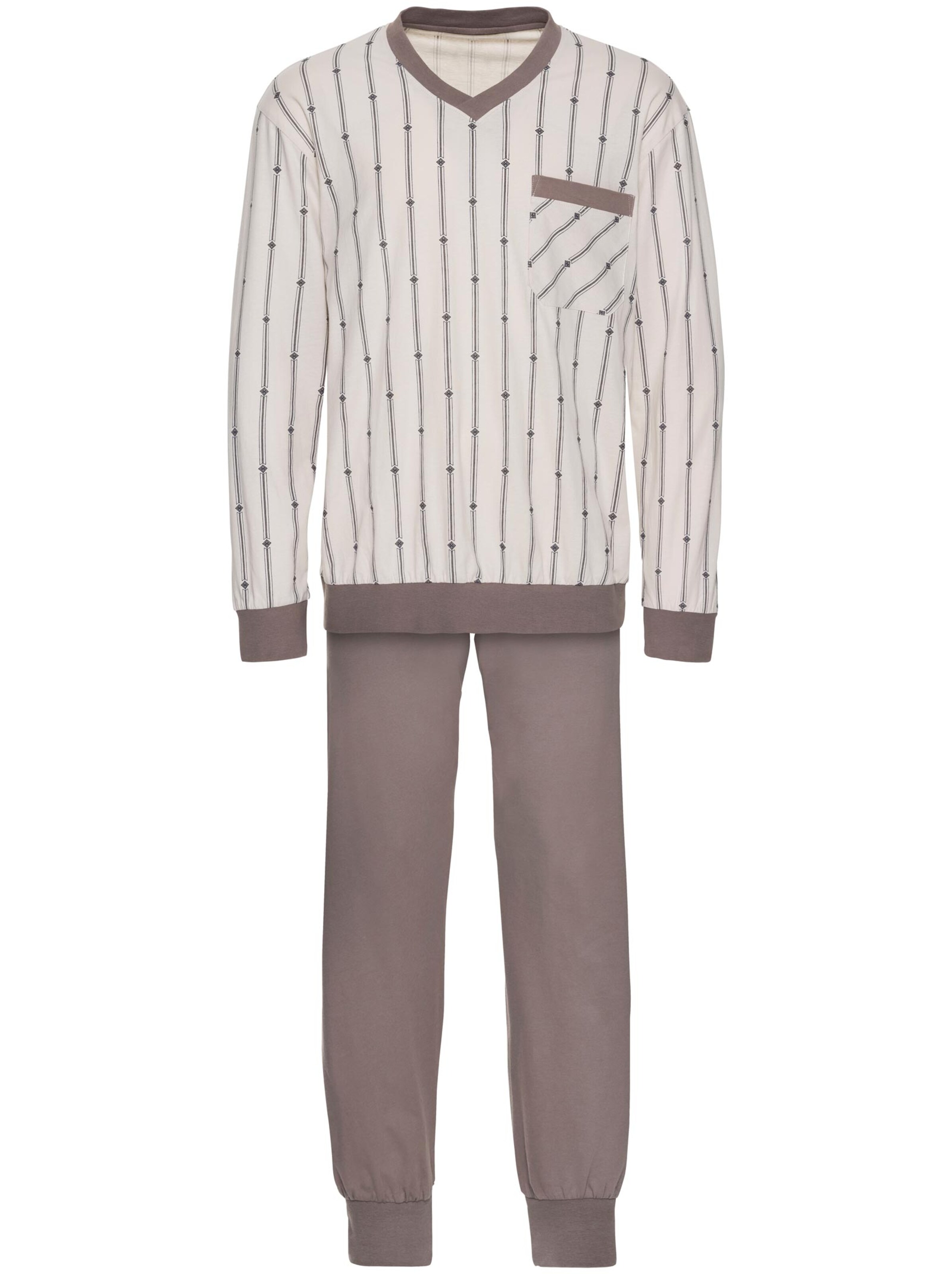 KINGsCLUB Schlafanzug - natur-braun