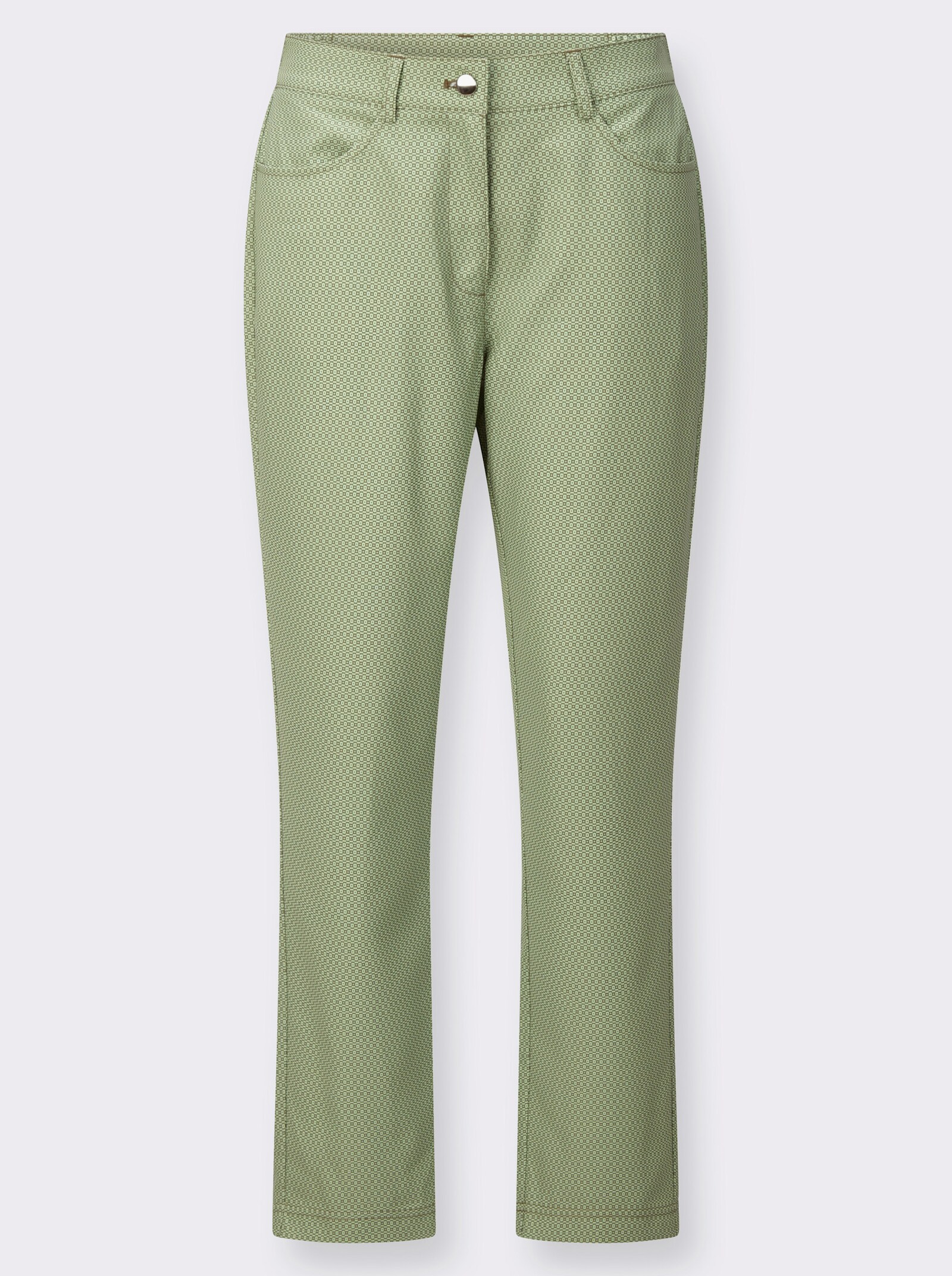 7/8-Hose im Minimal-Muster - khaki-bedruckt