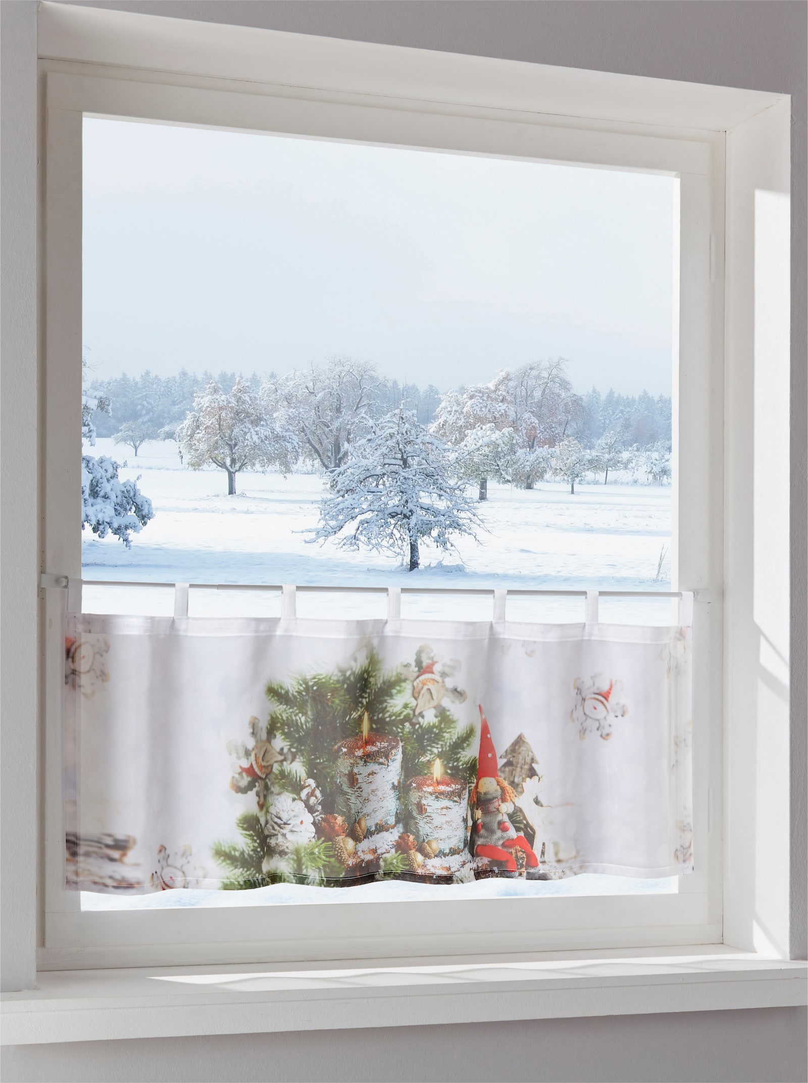 heine home Kurzgardine - weiß-bunt