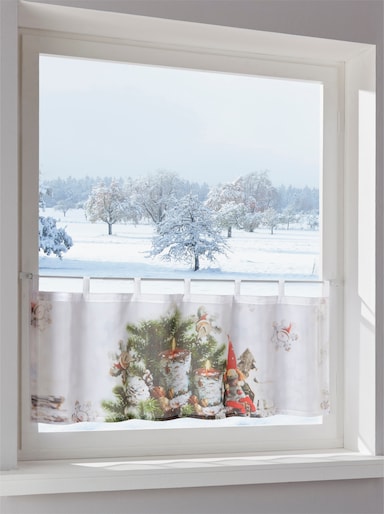 heine home Krátka záclona - bielo-pestrá