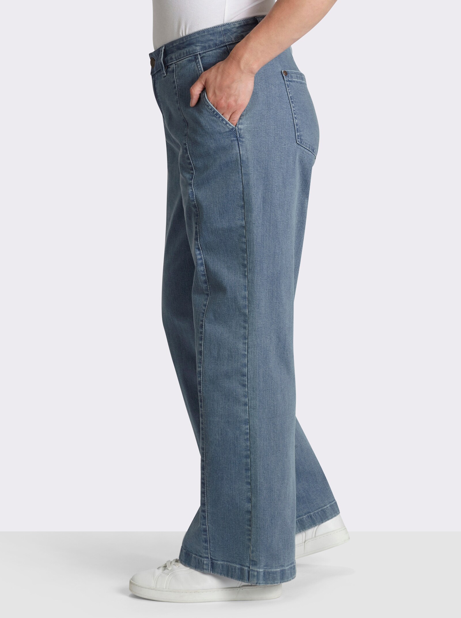 sheego Jeans in weiter Form - blue-bleached