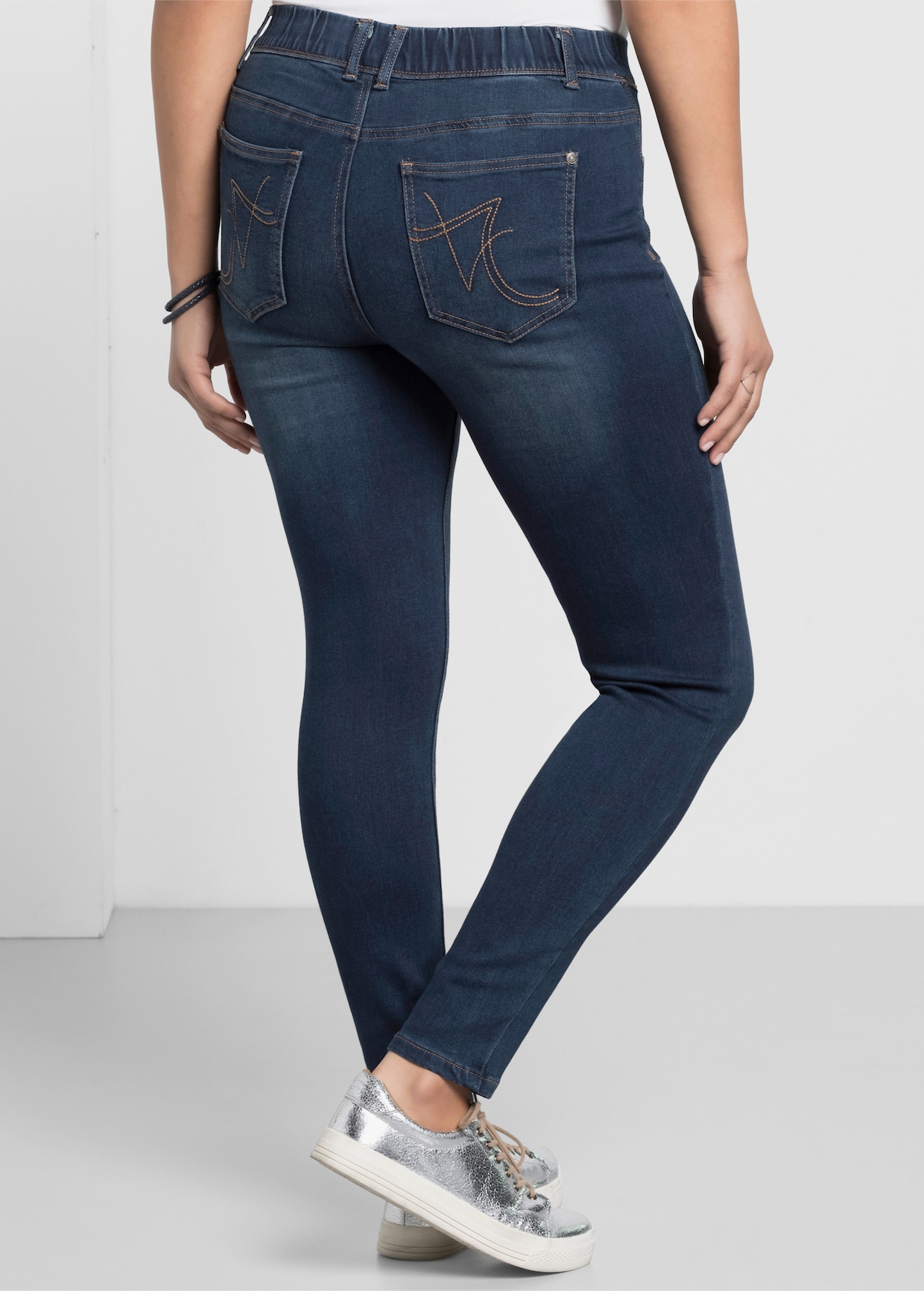 sheego Jeggings - dark blue denim