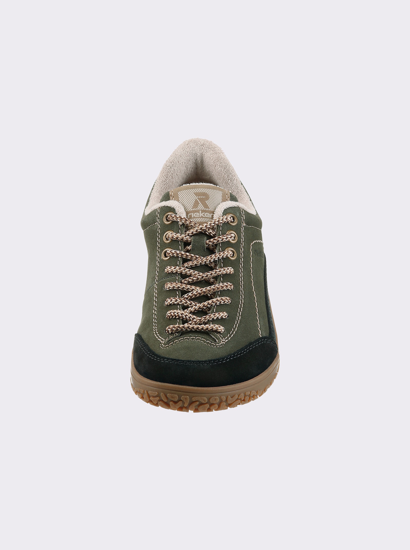 Rieker Sneaker aus Veloursleder - khaki