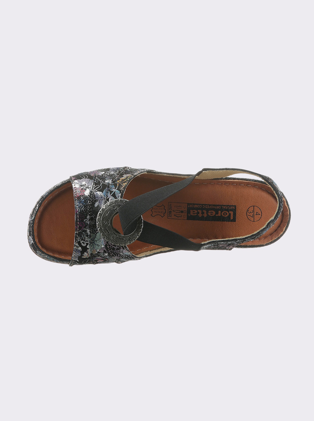 airsoft modern+ sandaaltjes - zwart geprint