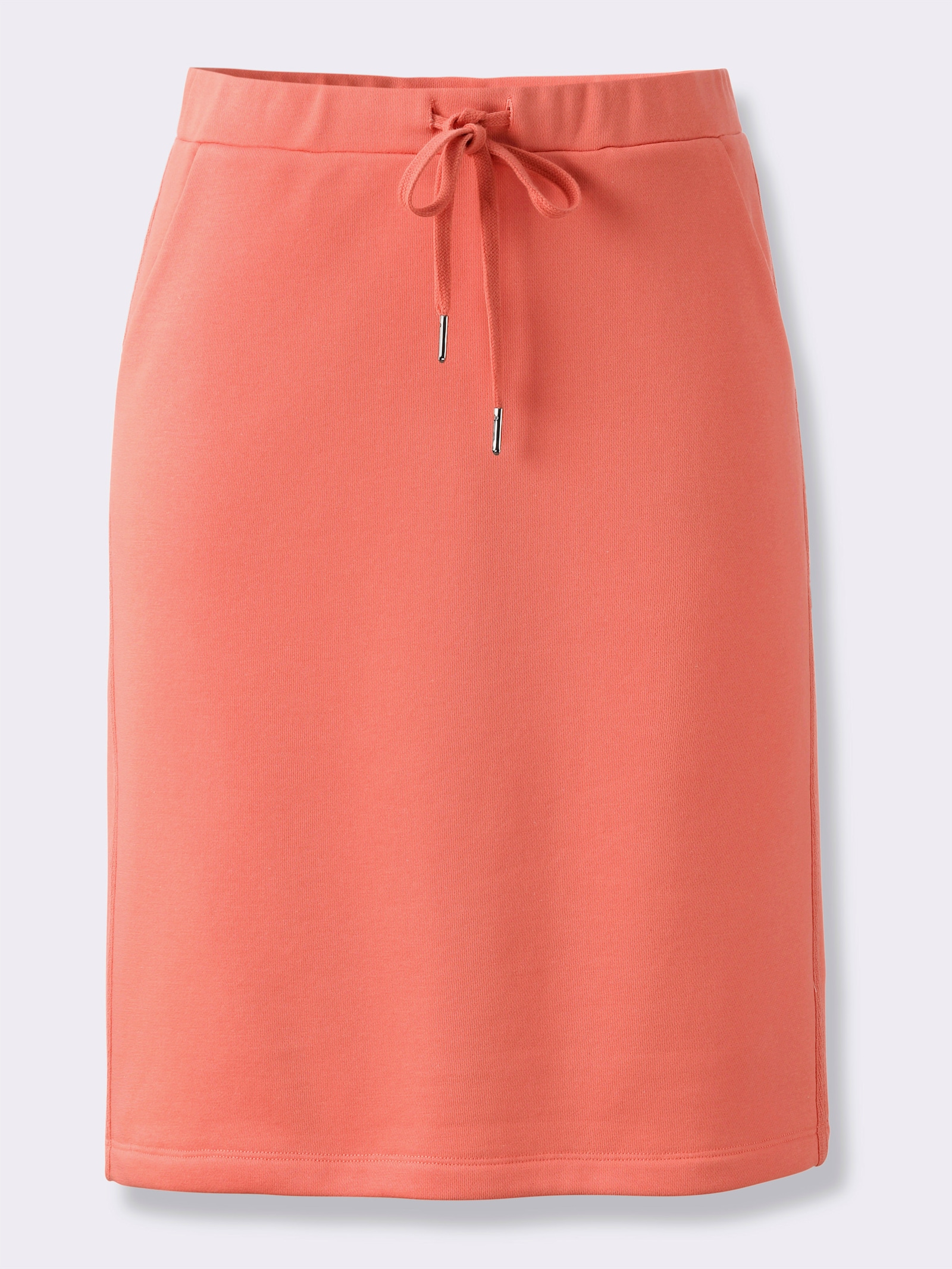 heine Sweatrock mit seitlichen Zierstreifen - koralle