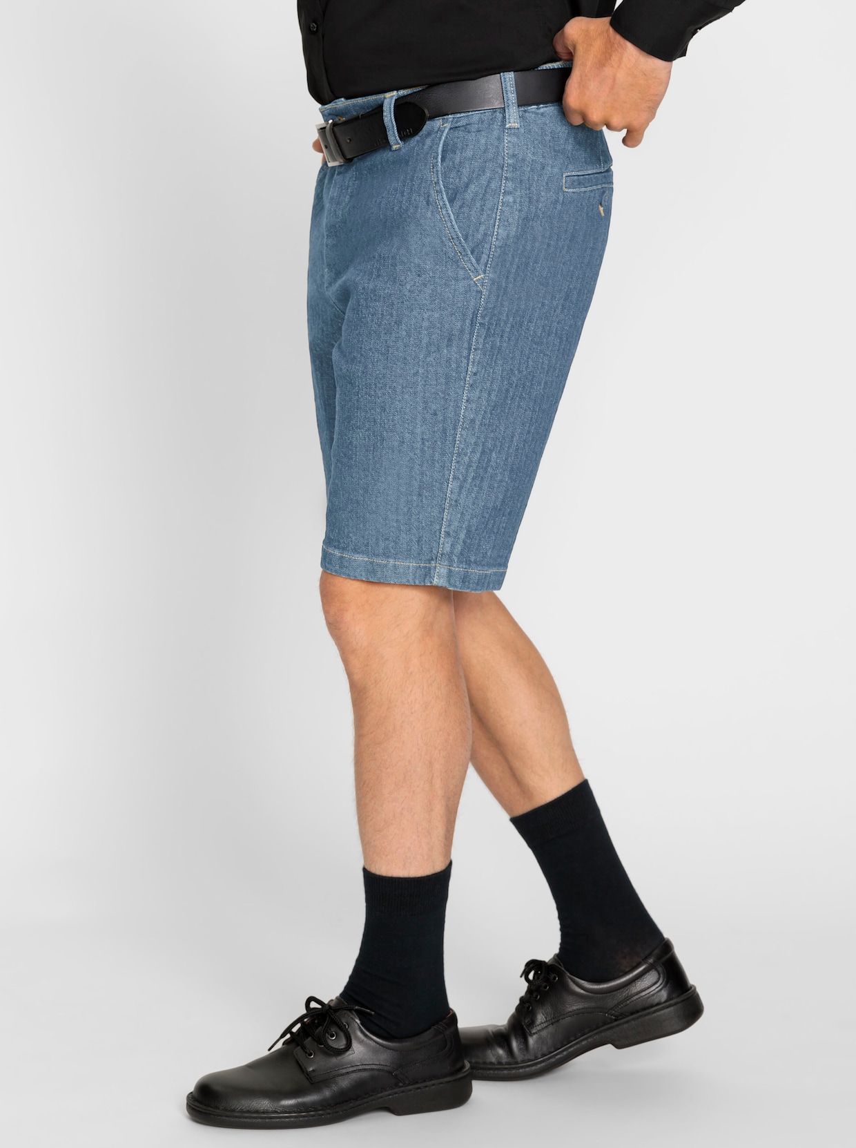 Jeansbermuda - blue-bleached