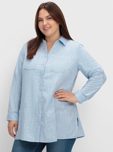 sheego Hemdbluse - blau