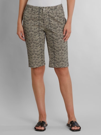 heine Shorts mit Zebra-Print - sand-schwarz-bedruckt