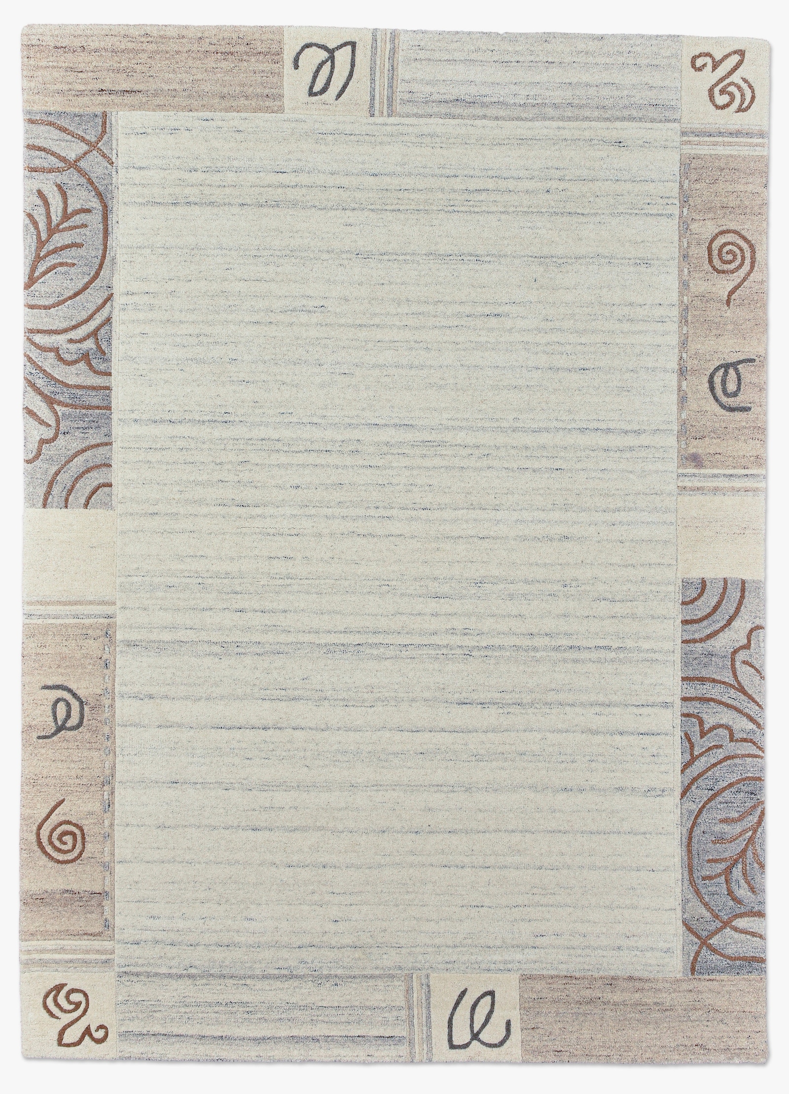 Theko Teppich - natur-grau