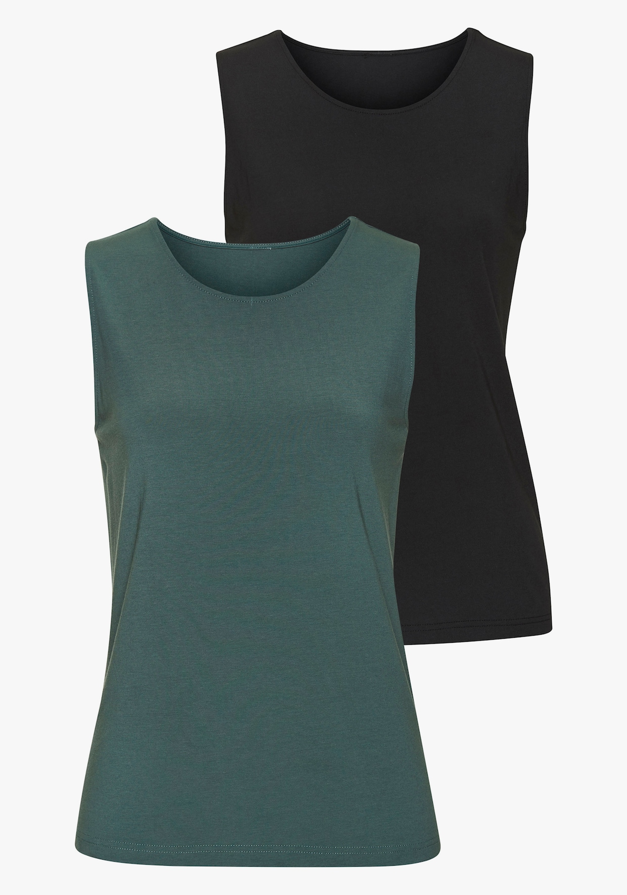 LASCANA Tanktop - eucalyptus, zwart