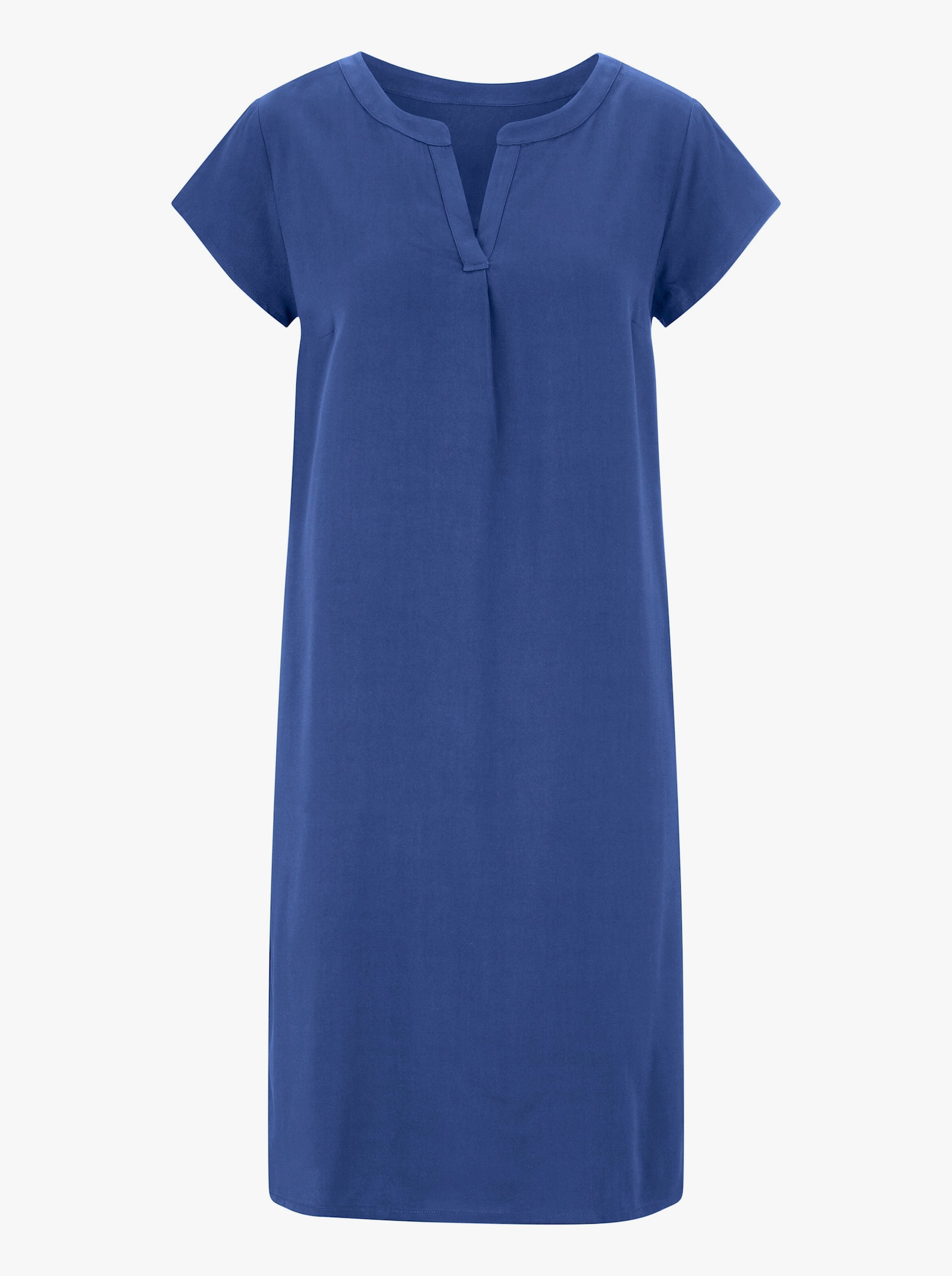 Tuniekjurk met rechte snit - koningsblauw