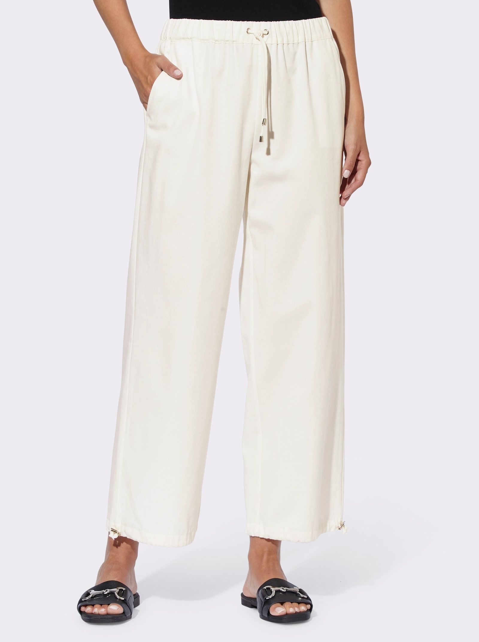 heine Schlupfhose mit Tunnelzug am Bein - ecru