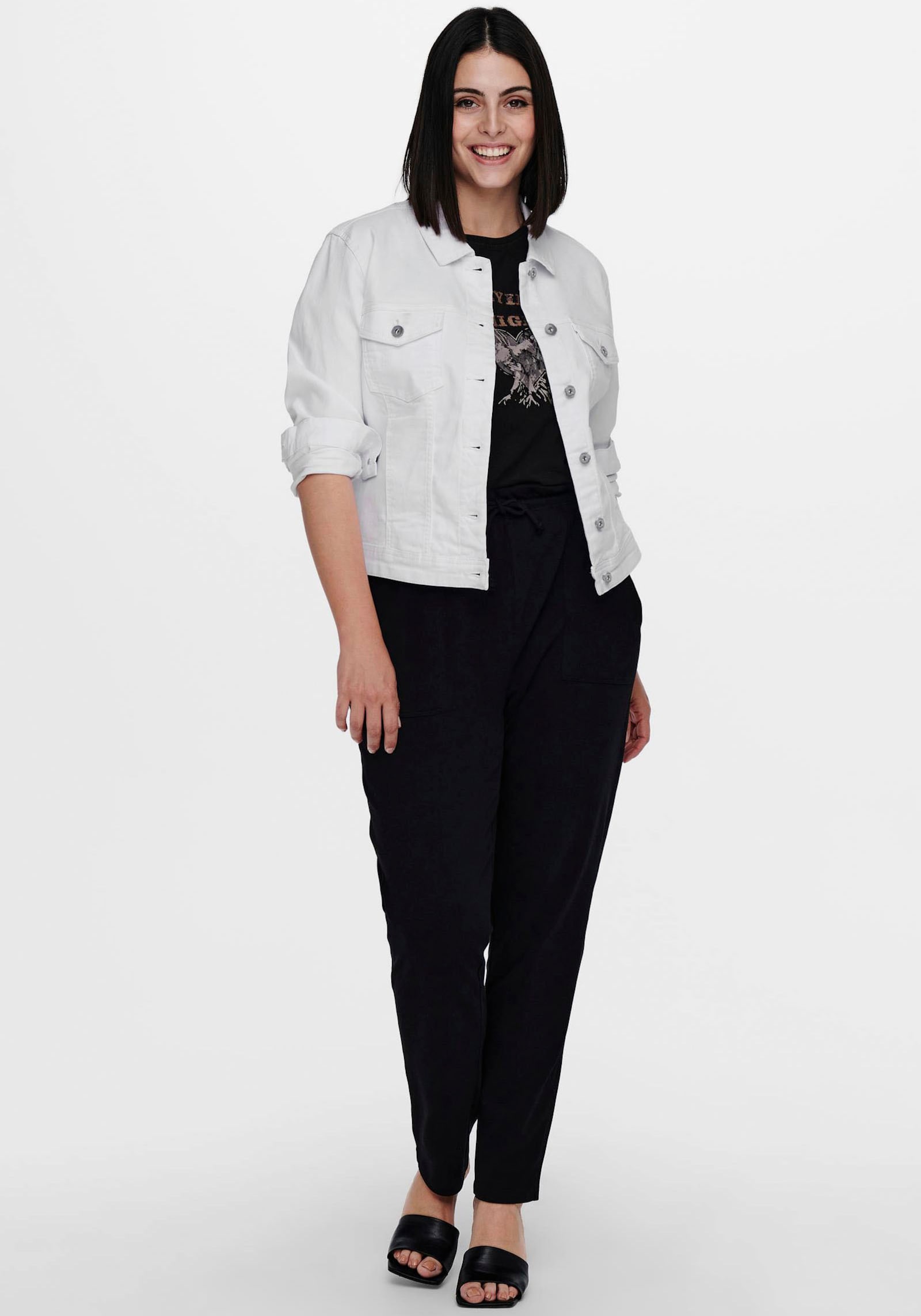 Jeansjacke - weiß