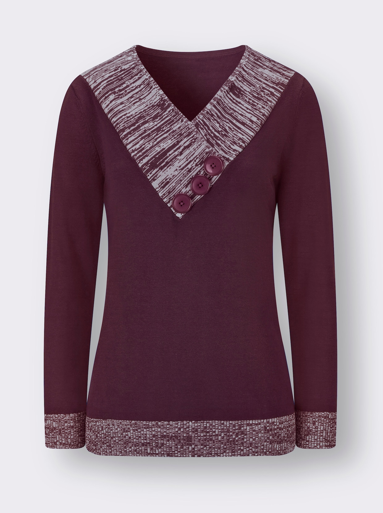 Pullover met lange mouwen - bordeaux