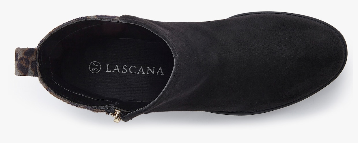 LASCANA Stiefelette - schwarz/leo