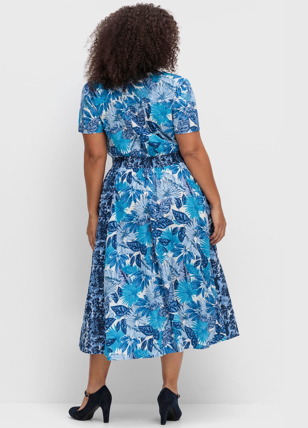 sheego by Joe Browns Jurk - blauw gedessineerd