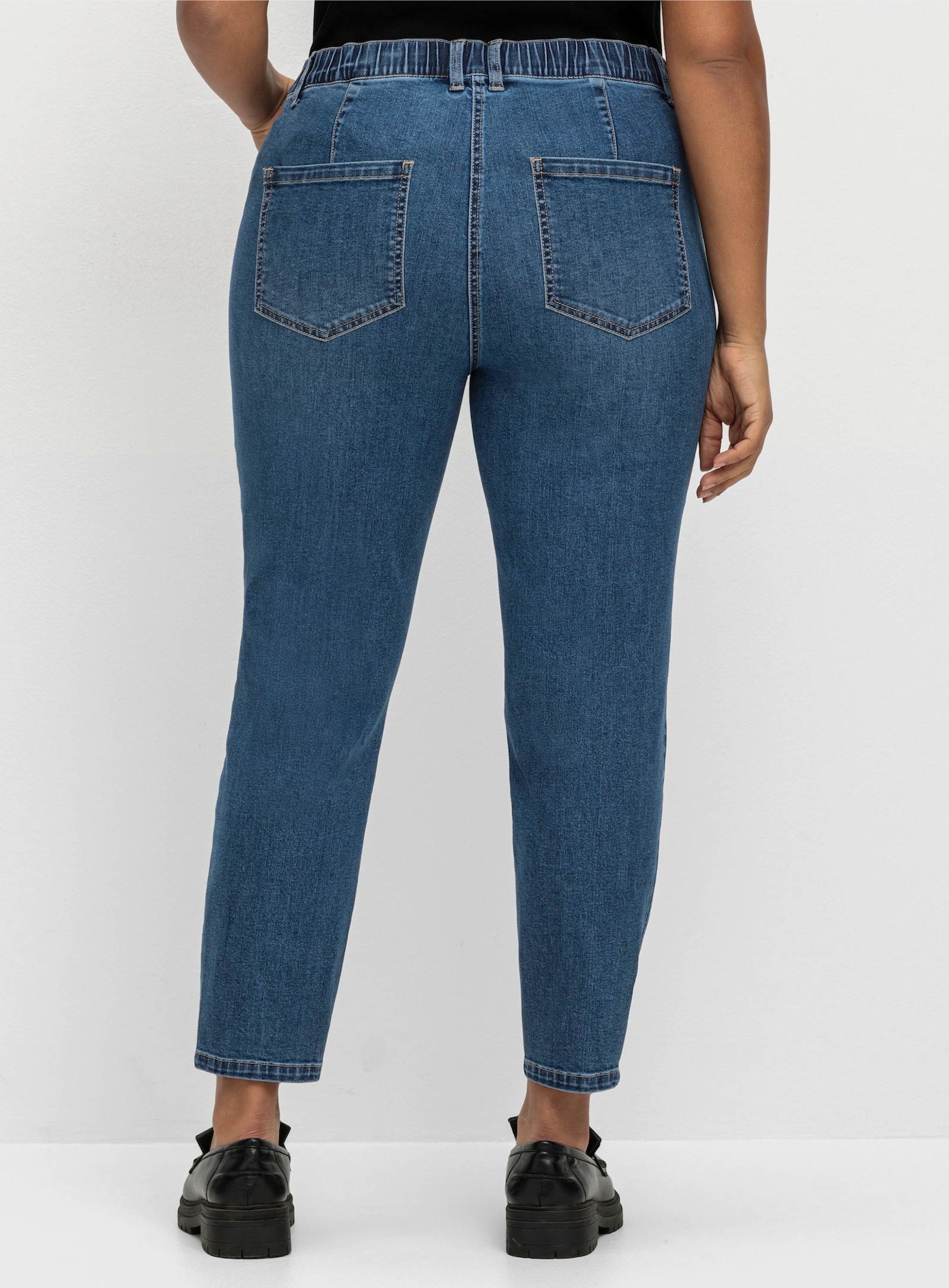 sheego Jeans met elastische band - blue denim