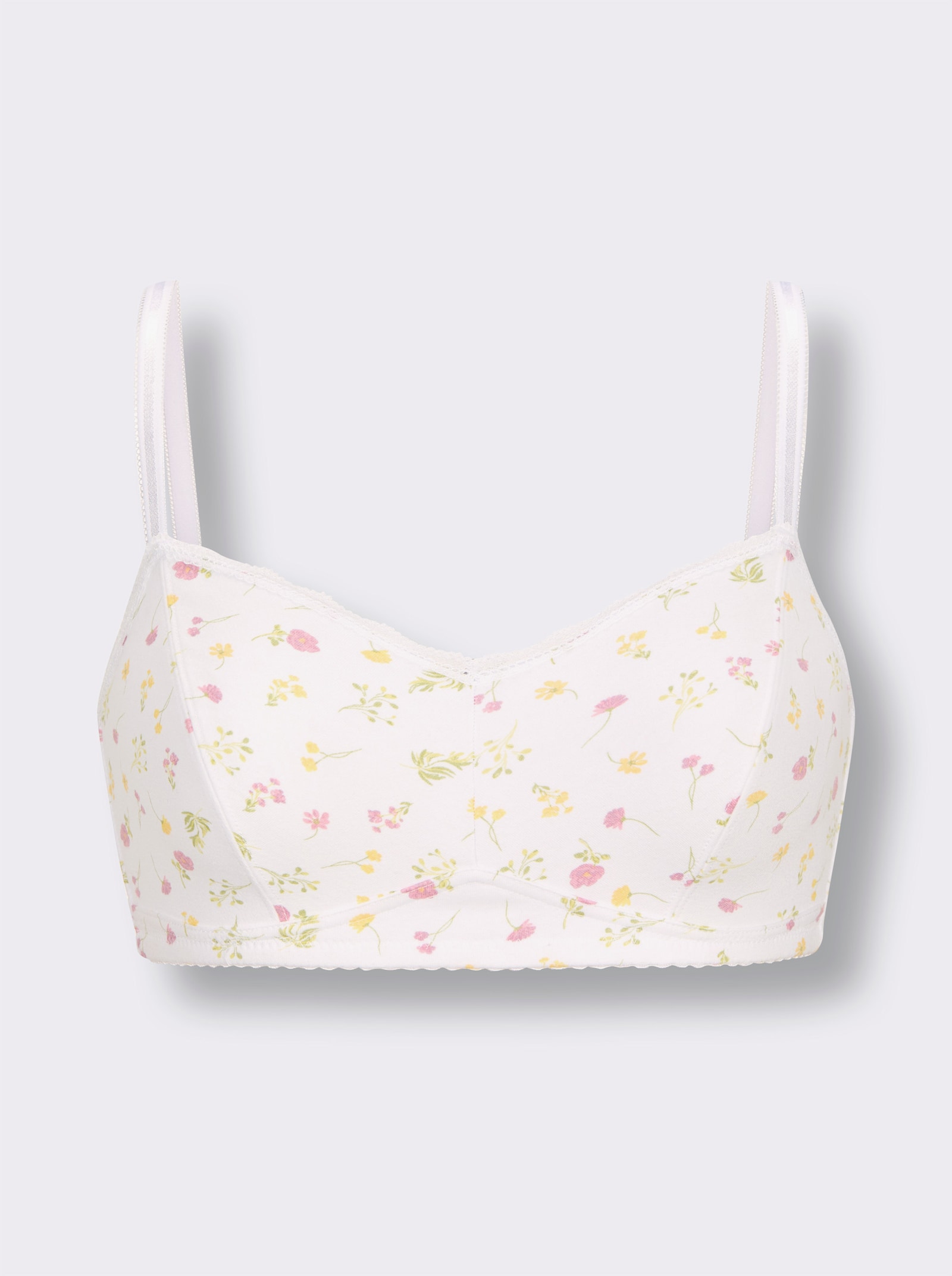wäschepur BH ohne Bügel - weiß-bedruckt