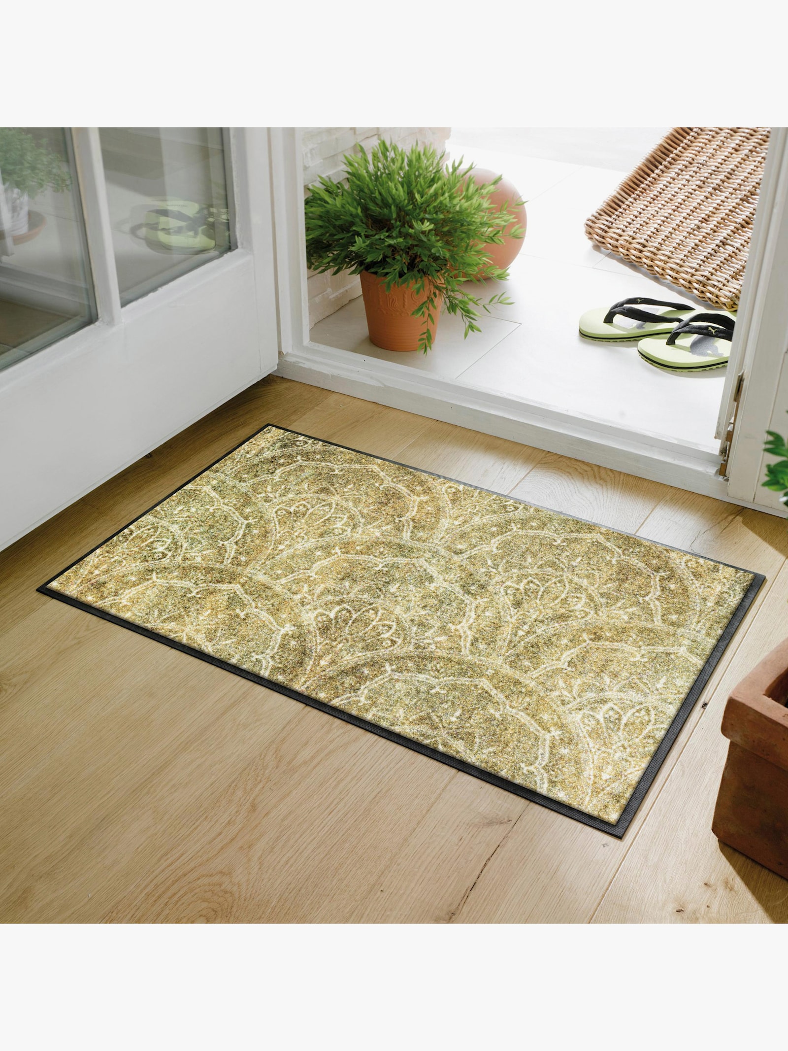 wash+dry by Kleen-Tex Fußmatte - oliv-gemustert