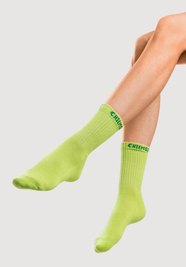 Chiemsee Chaussettes de tennis - noir, blanc, bleu, turquoise, citron vert, fuchsia