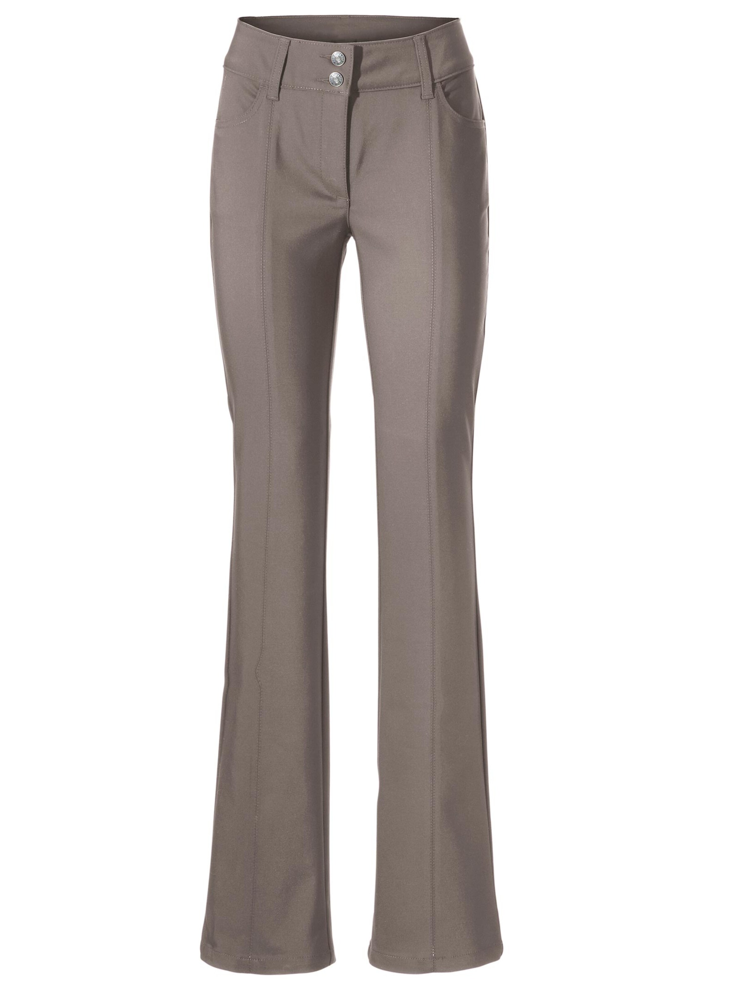 'Buik weg'-broek in taupe van Ashley Brooke