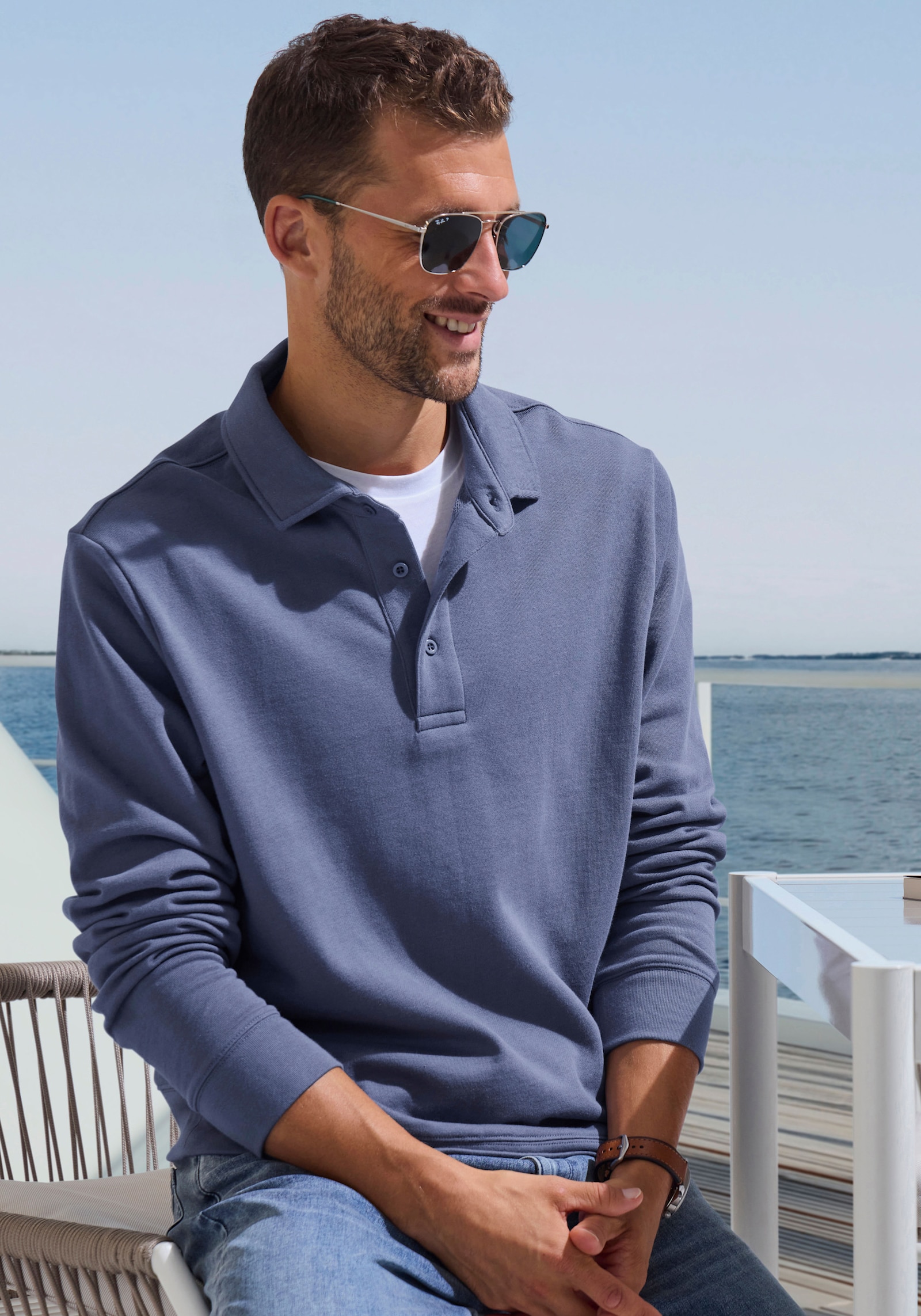 John Devin Sweatshirt - blau