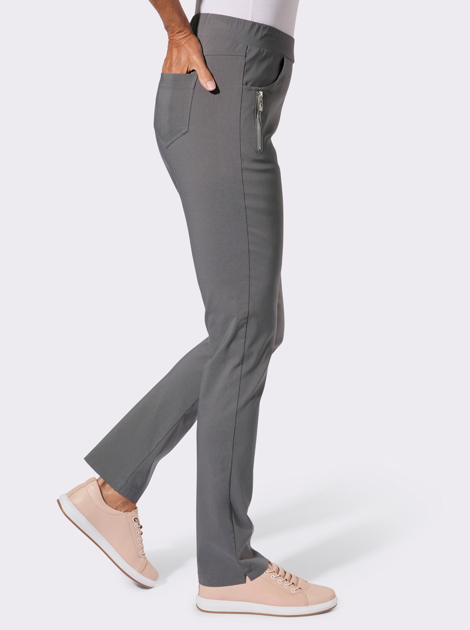 Stretch-Hose in Bengalin-Qualität - grau