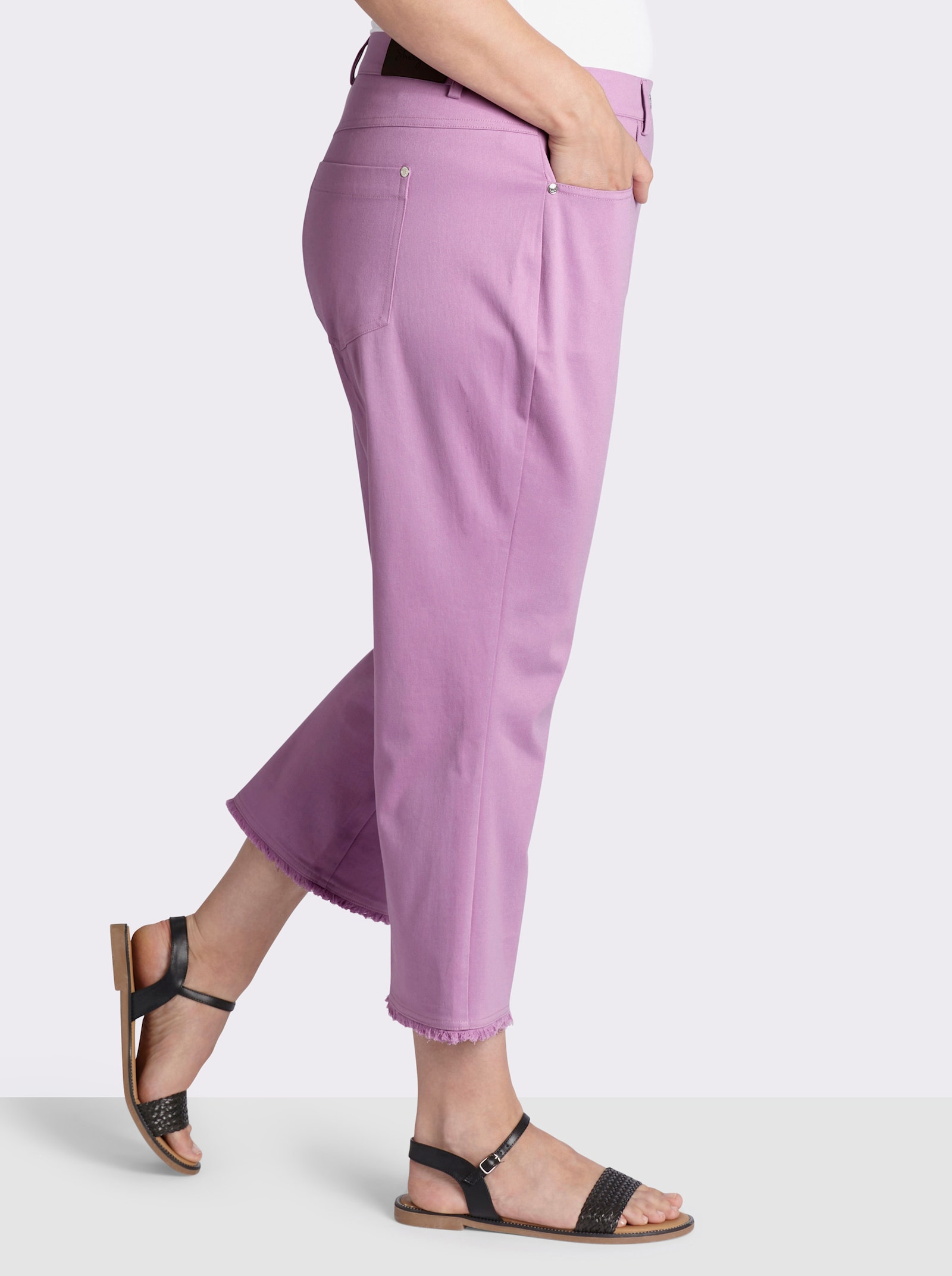 sheego 7/8-broek in licht bootcut-model - orchidee