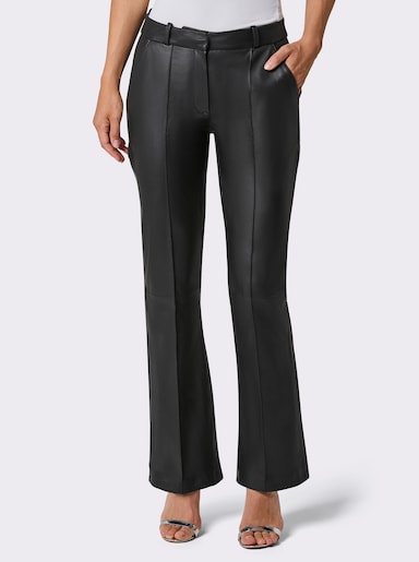 Mainpol Lederhose mit Biesen - schwarz
