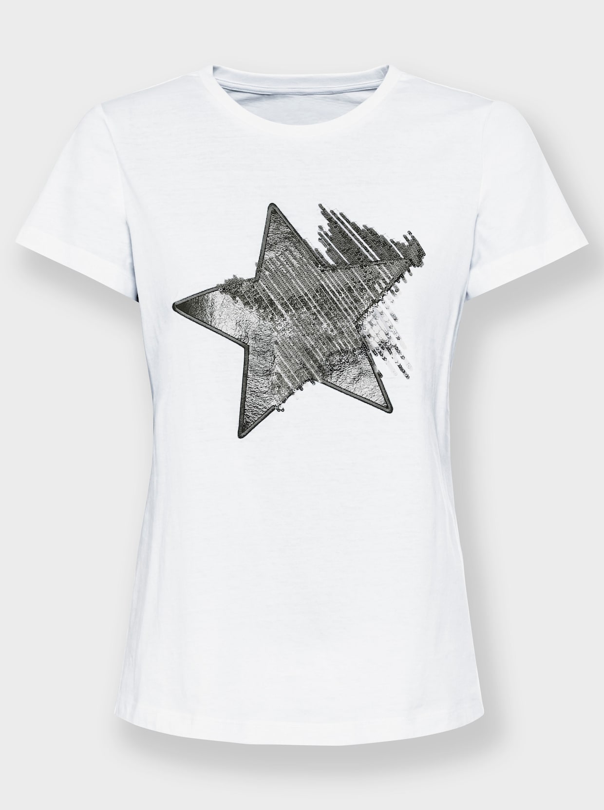 heine Druck-Shirt - weiss