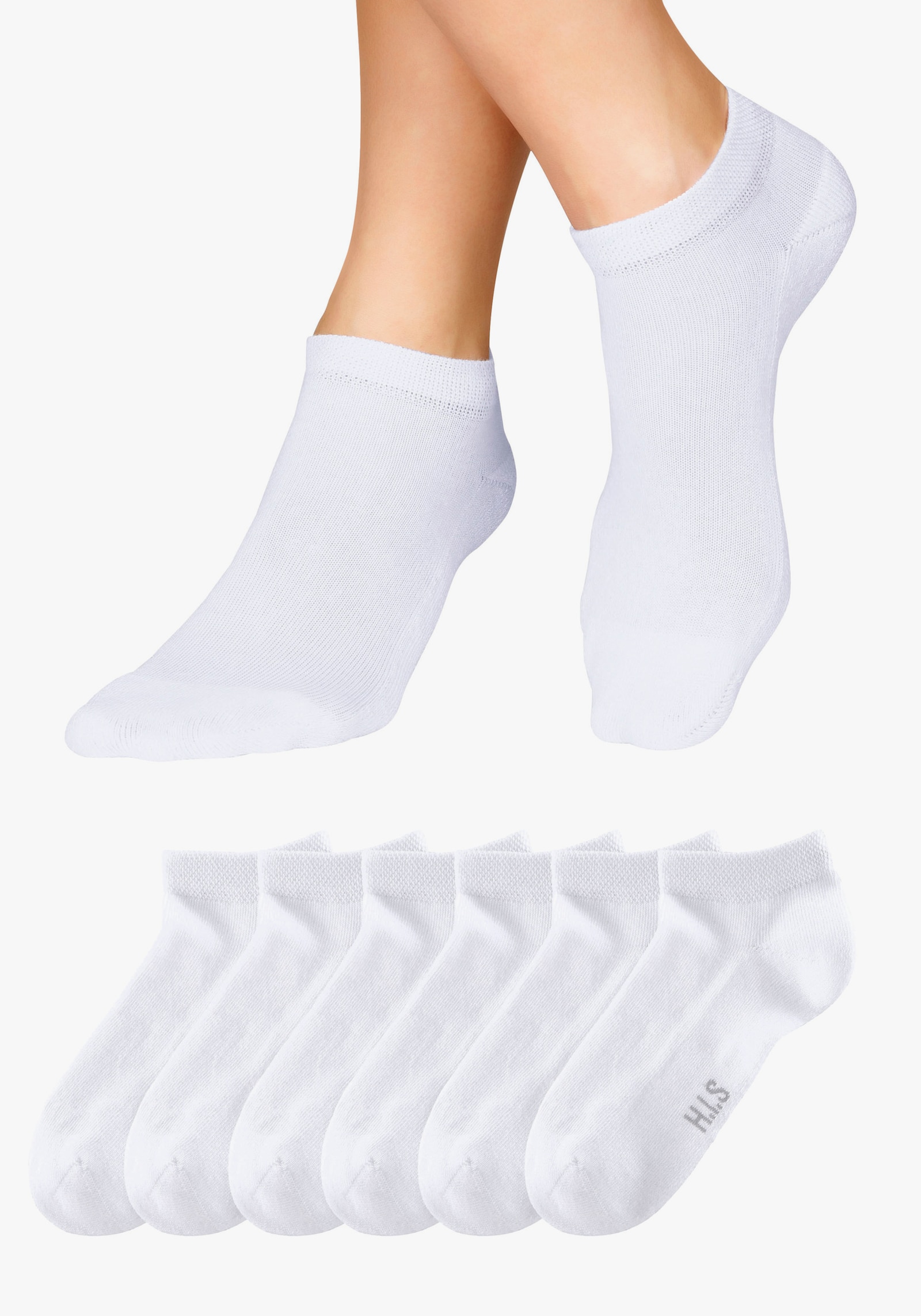 H.I.S Sneakersocken - 6x weiß