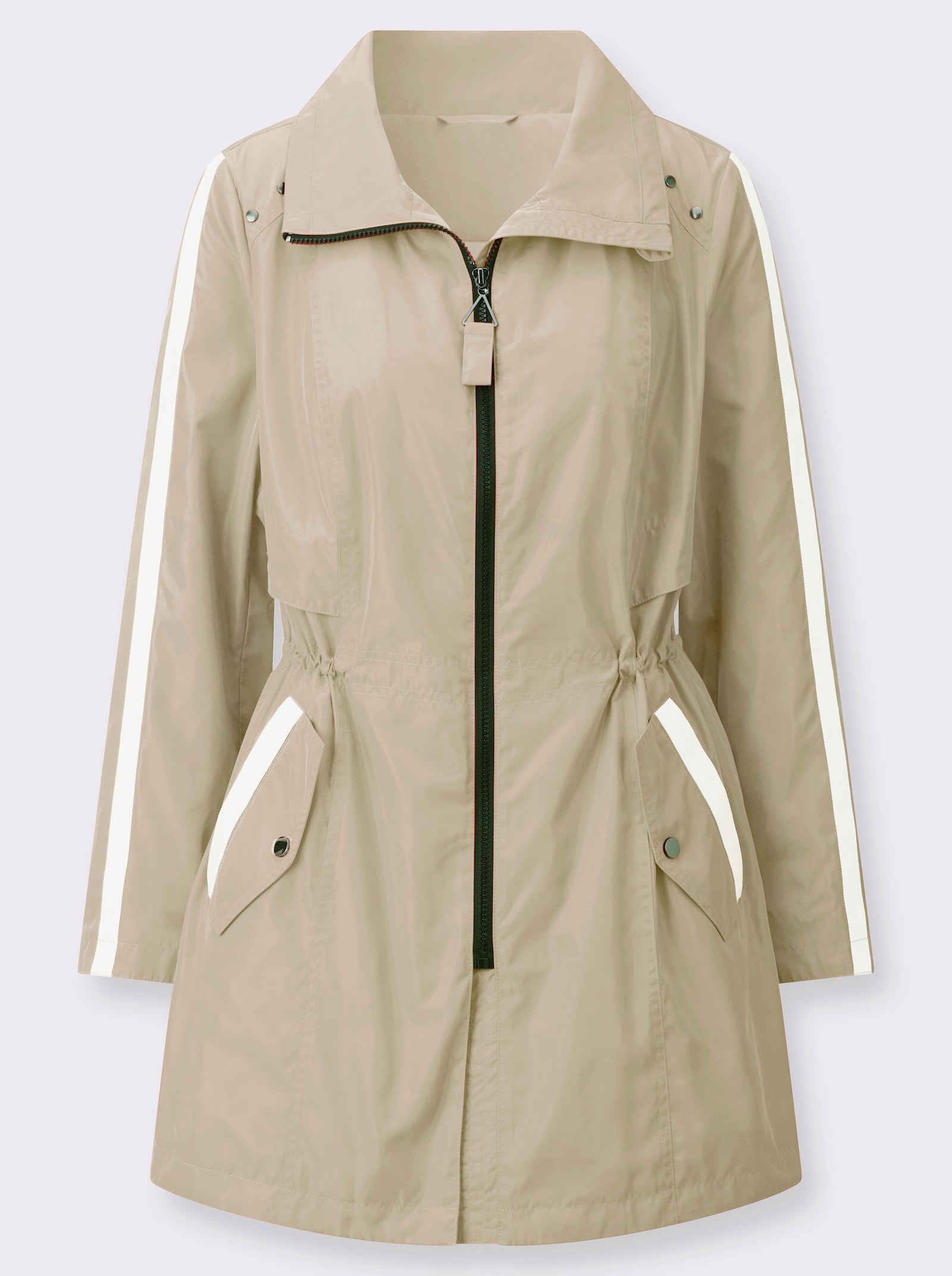 Parka in matt-schimmernder Qualität - sand