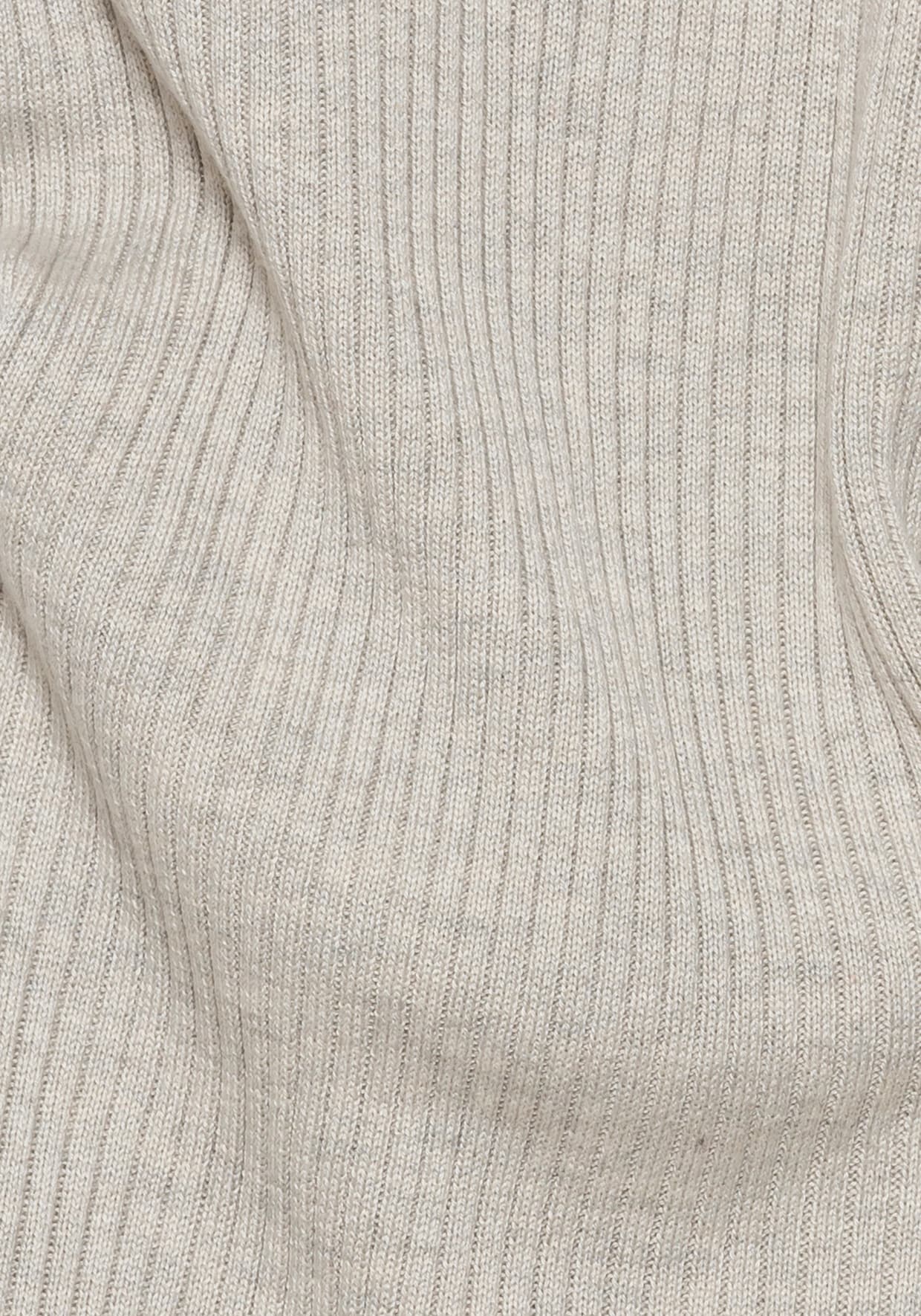 Broek van tricot - beige gemêleerd