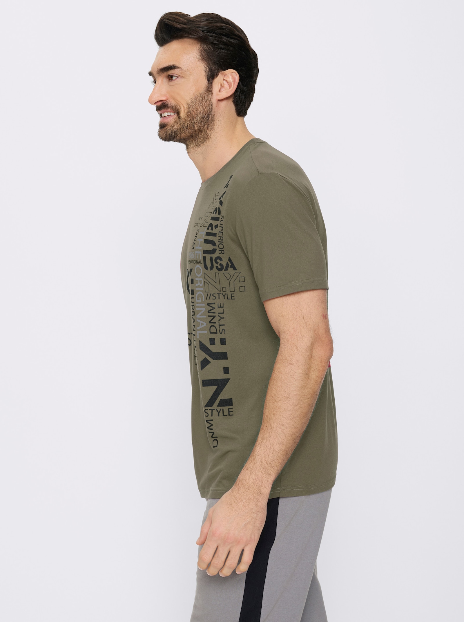 Catamaran Sports Funktionsshirt mit Schriftzug - khaki-bedruckt