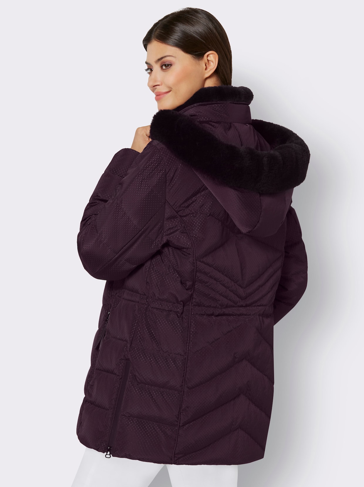 Daunen-Jacke - aubergine