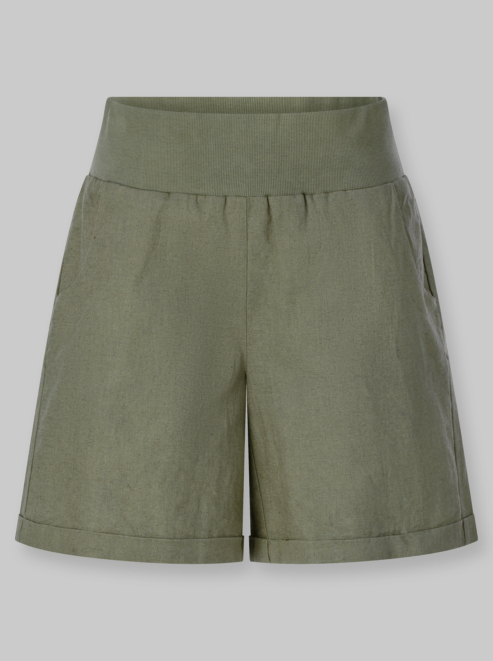 heine Shorts mit Leinen - khaki