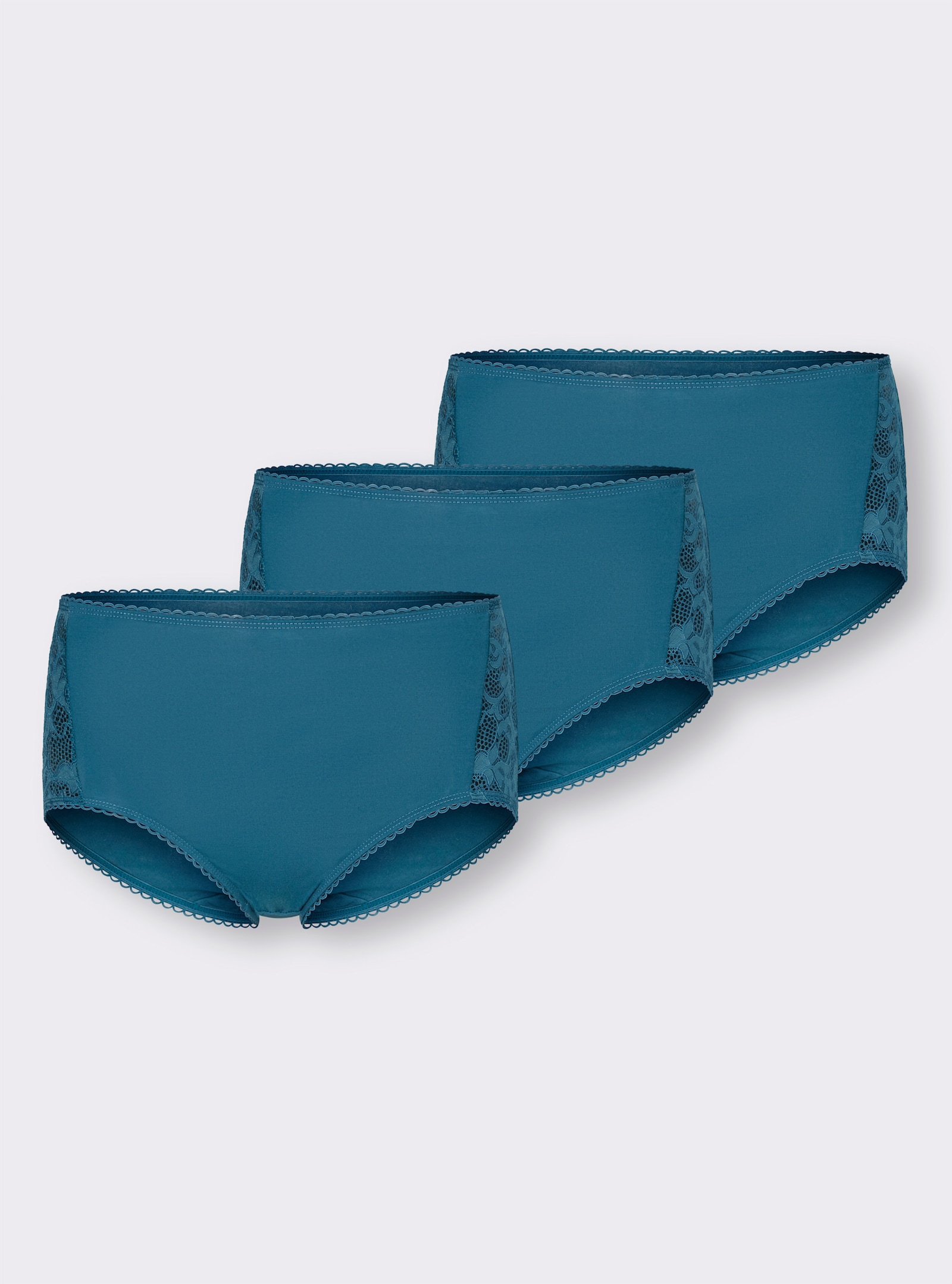 wäschepur Taillenslip mit breitem Spitzen-Einsatz - topas