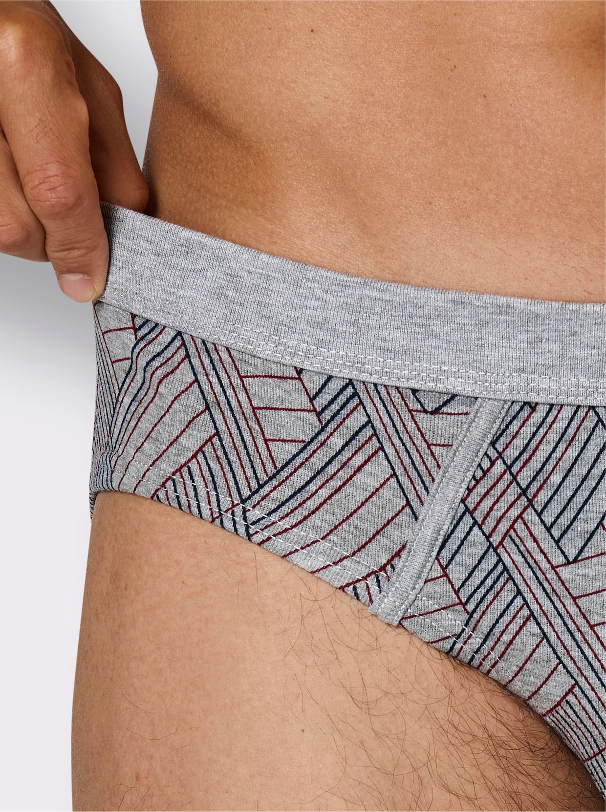 wäschepur men Slip - grau-meliert-sortiert