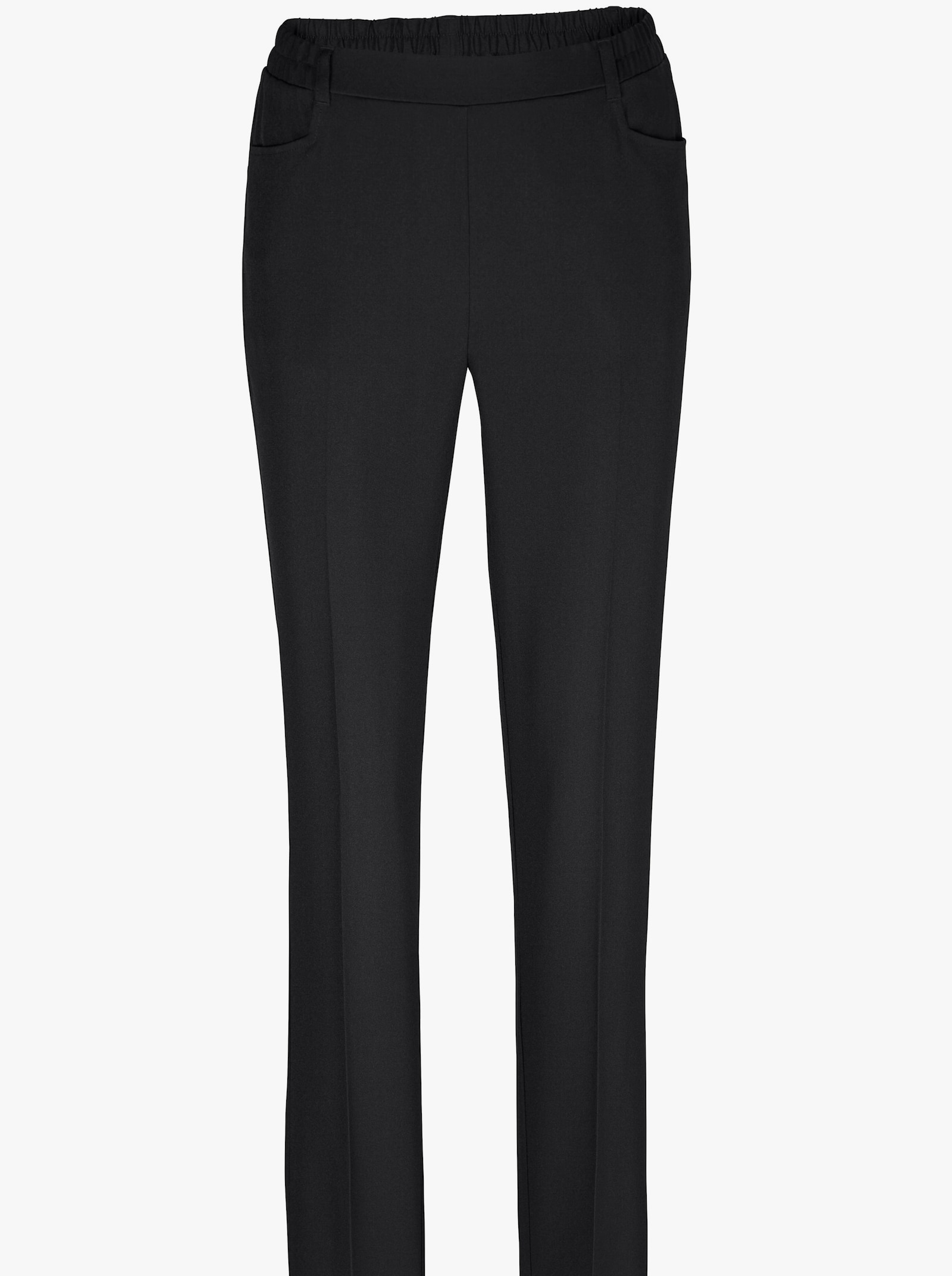 Byxa med pressveck och resårlinning - svart