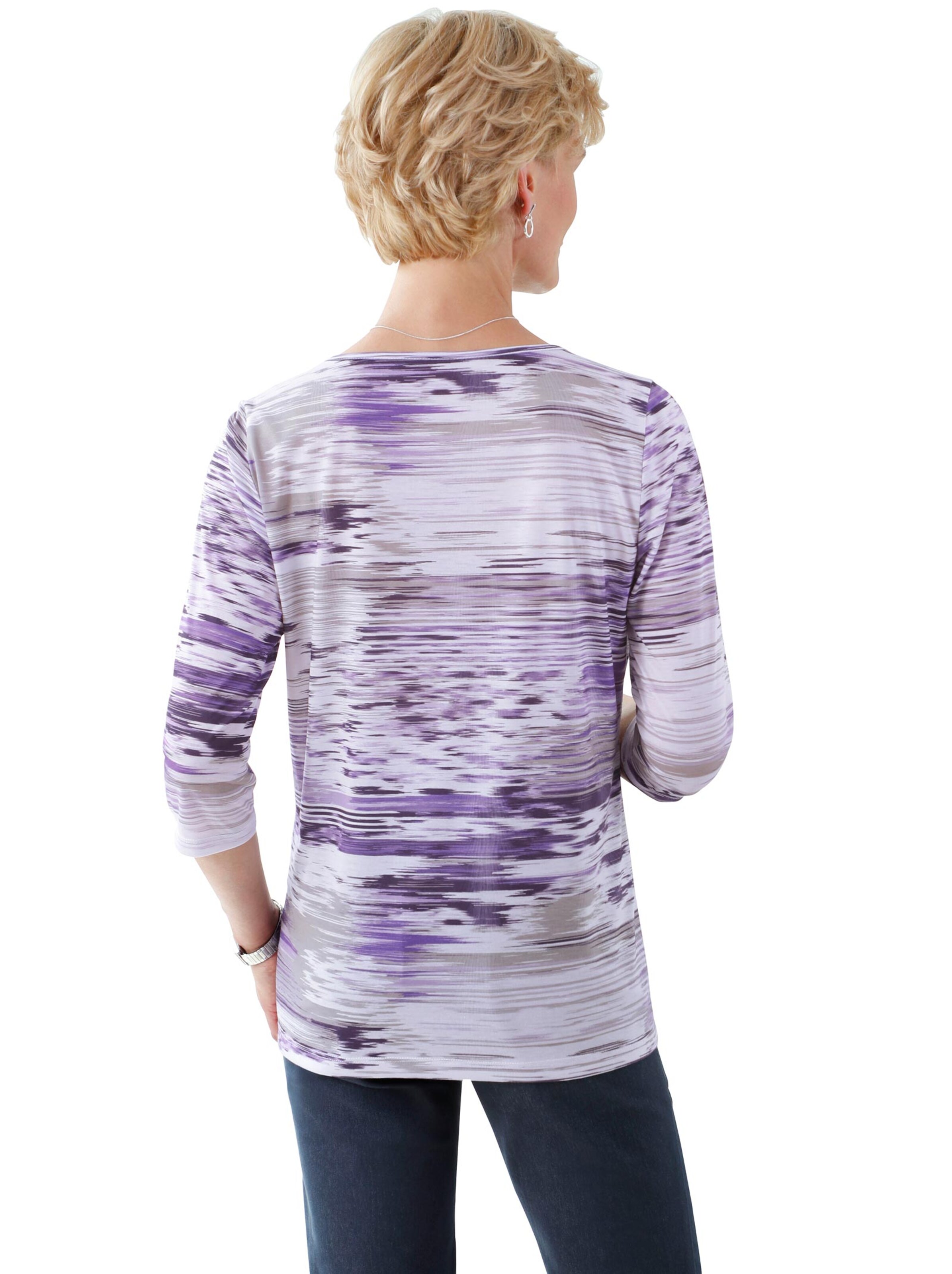 Shirt - flieder-gemustert