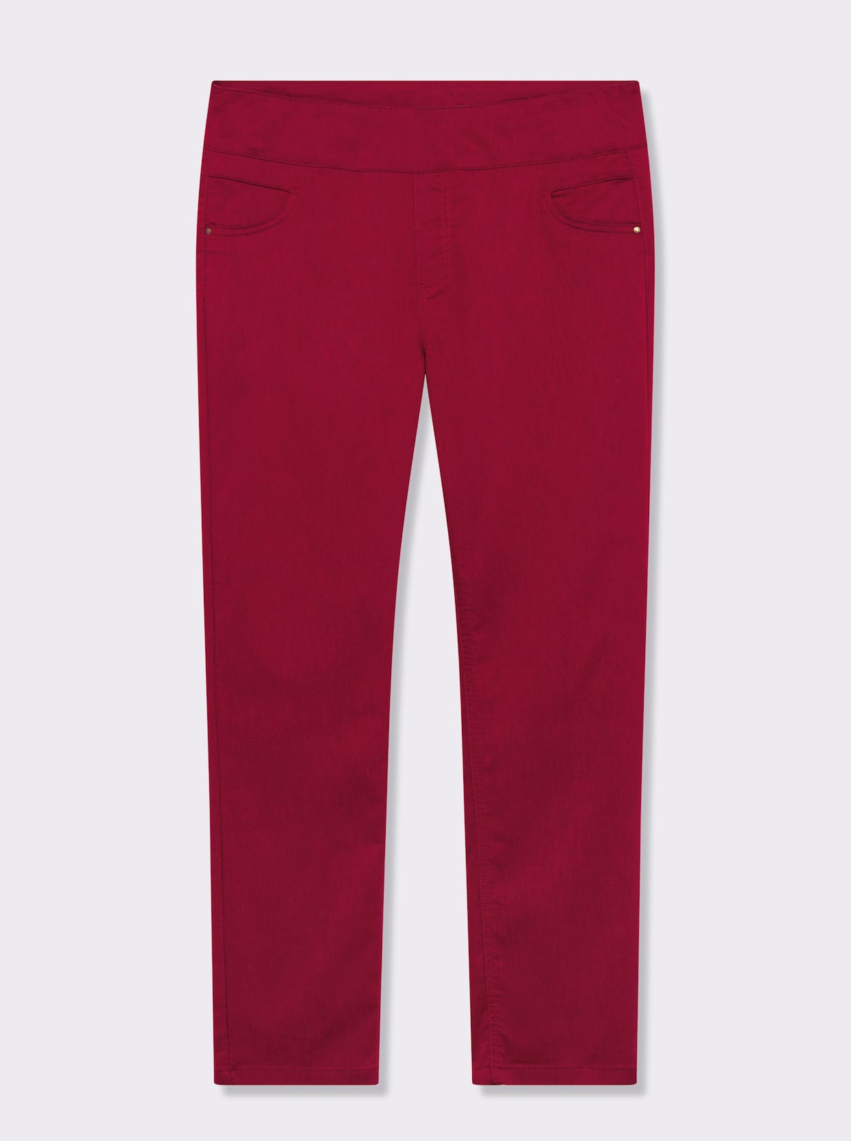 Schlupfhose mit hohem Dehnbund - rot