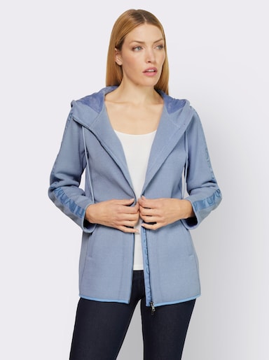 heine Strickblazer mit Lettering-Details - bleu