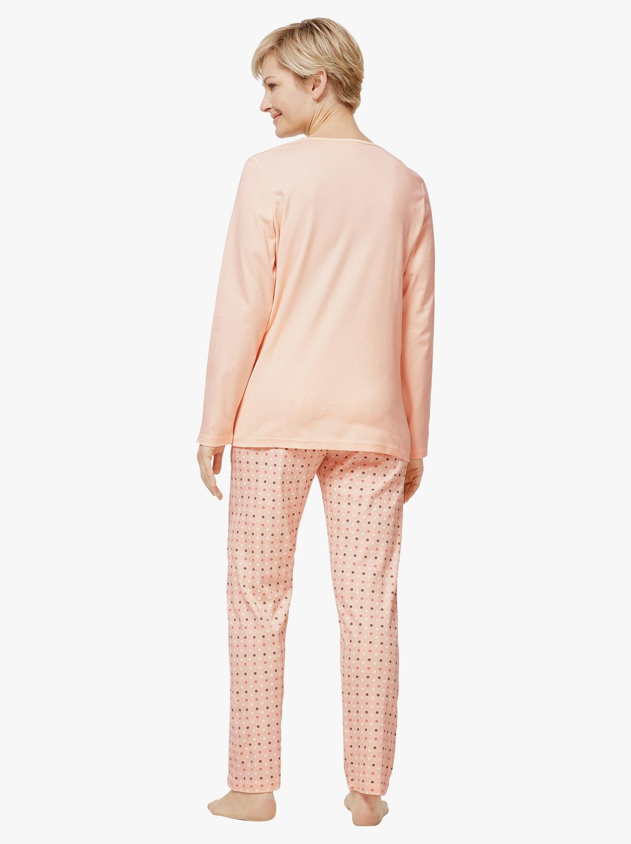 Ascafa Pyjama - apricot geprint