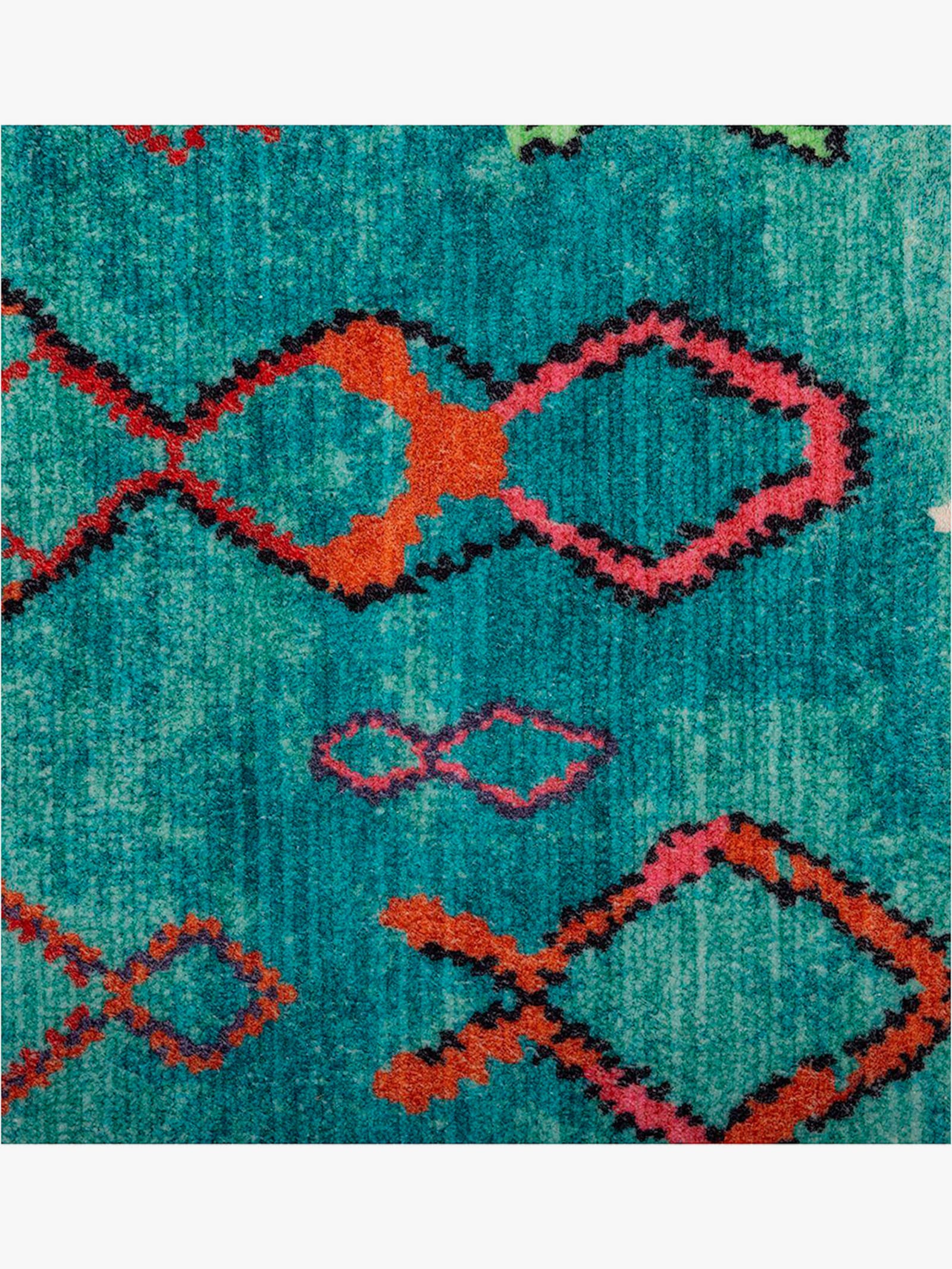 Theko Badematte - türkis-bunt