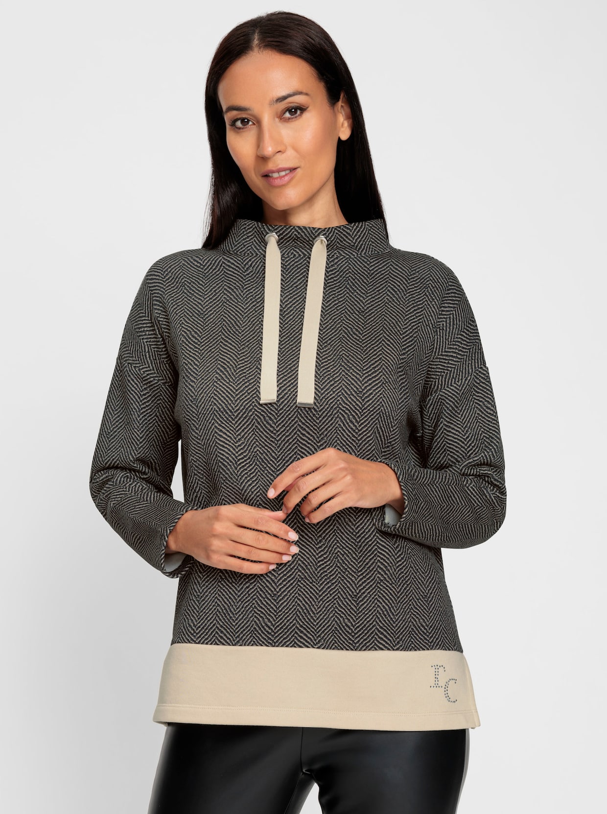heine Sweatshirt - zand/leem/visgraat