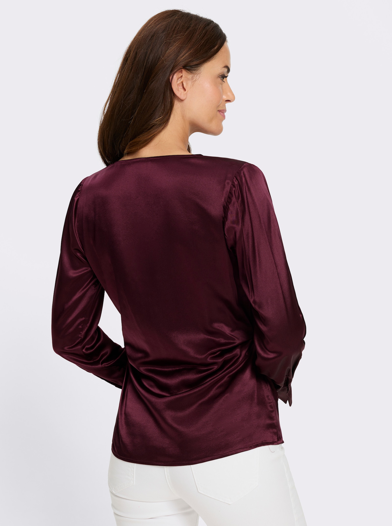 heine Wickelbluse im Seide-Viskose-Mix - burgund