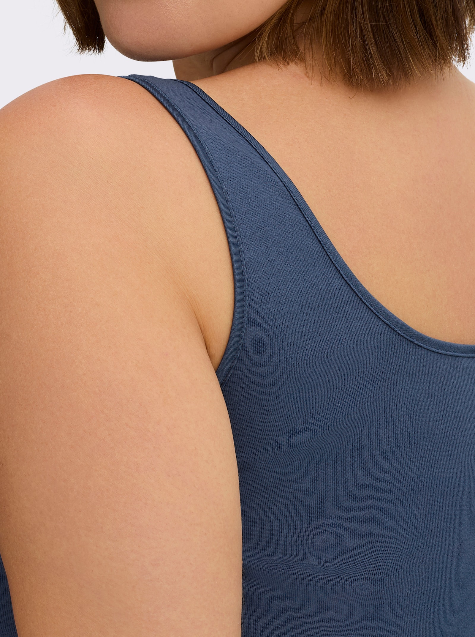 Nina von C. Achselhemd im Doppelpack - mittelblau