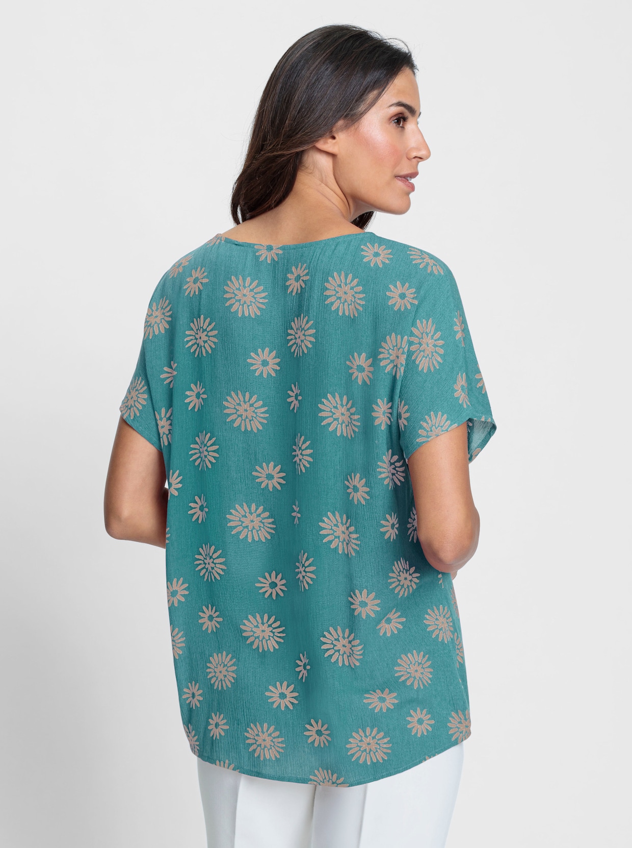 Blouse met print - ocean/sesam bedrukt